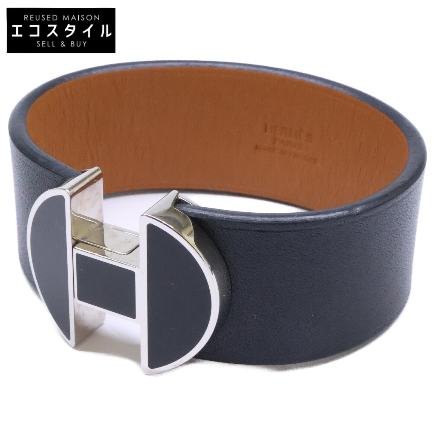 HERMES エルメス D刻印 エルメス 2002 レザー バングル