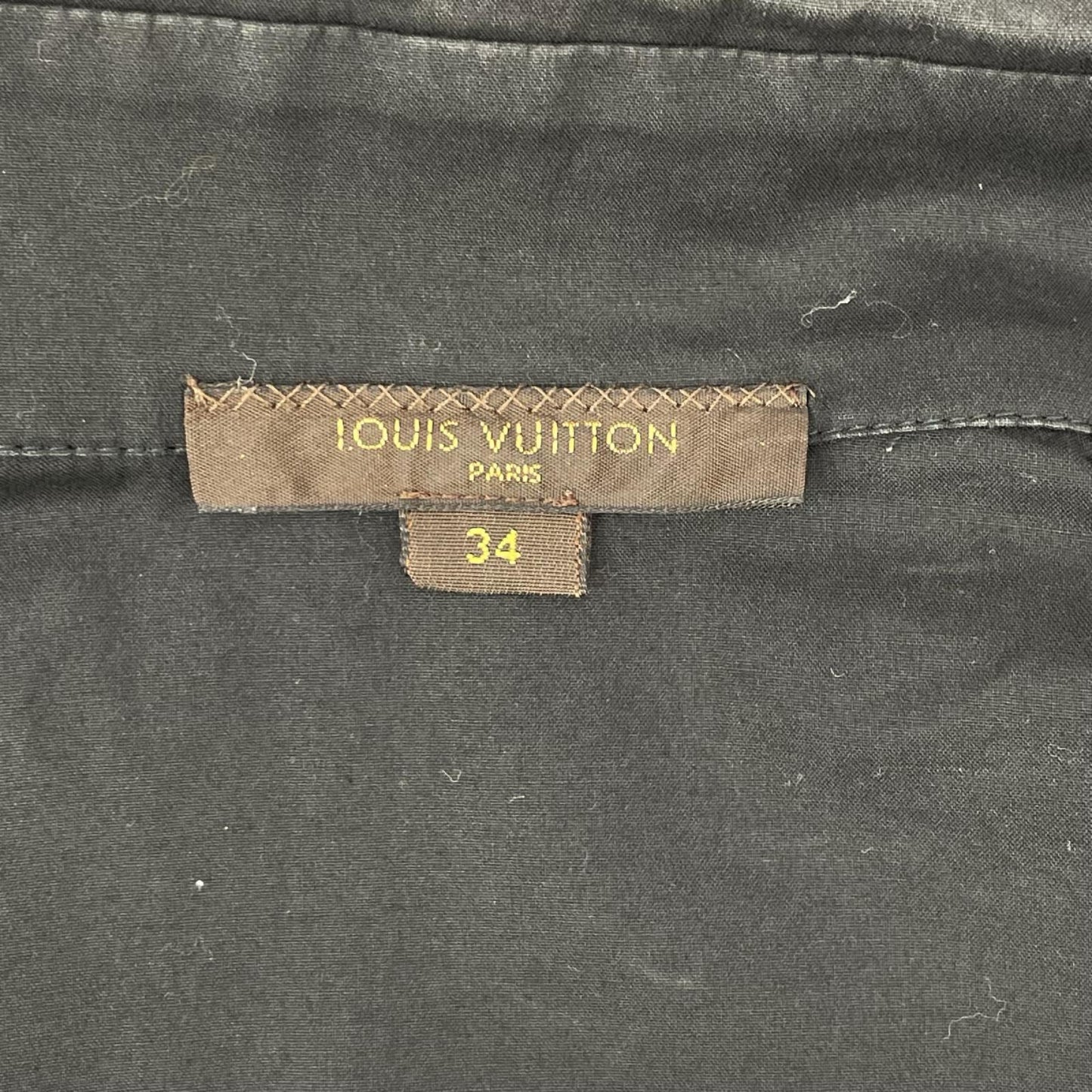 LOUIS VUITTON ルイヴィトン ブラック コットン 半袖 シャツ トップス