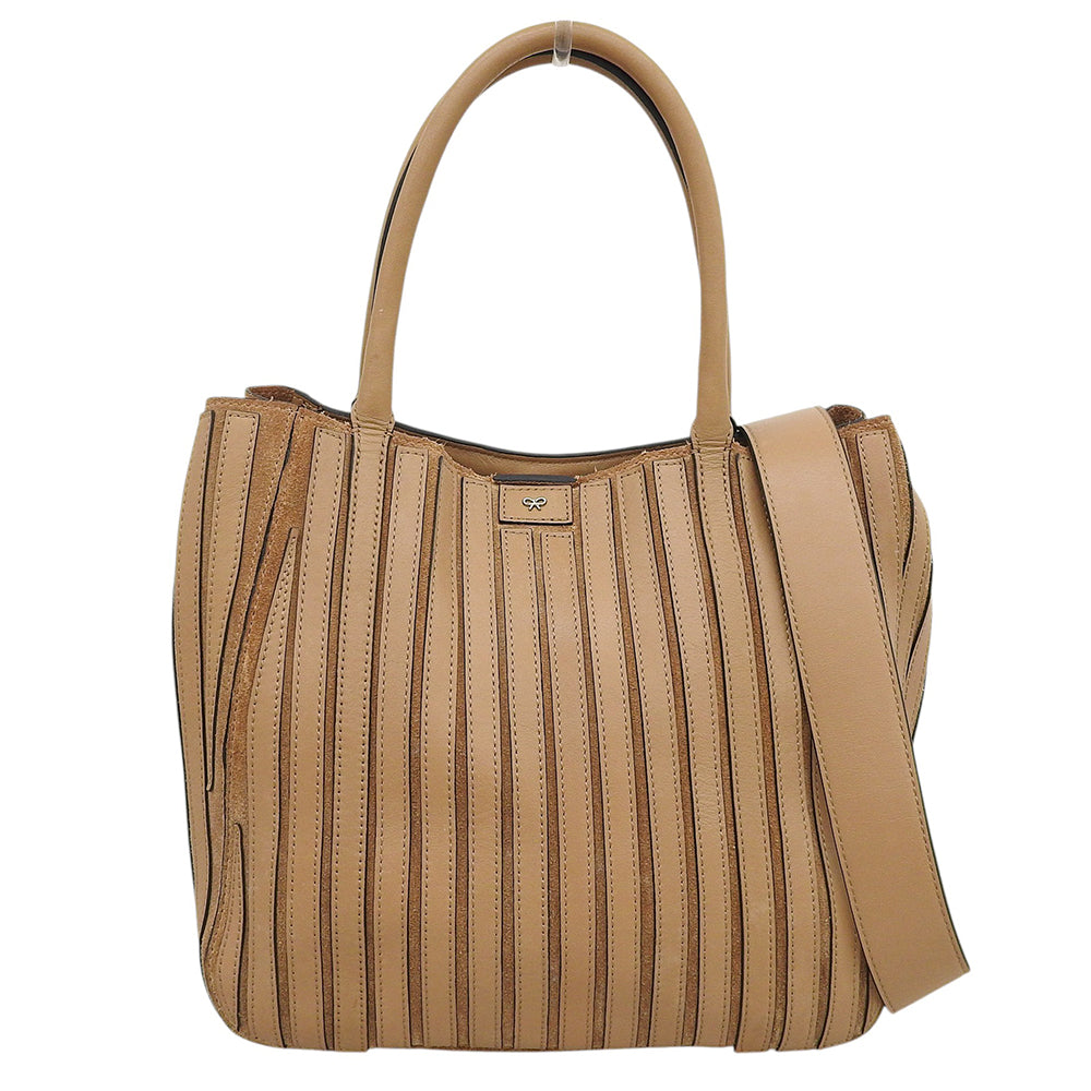 Anya Hindmarch アニヤ ハインドマーチ ヴェルベデーレ 2WAY ハンドバッグ レディース ブラウン ハンドバッグ