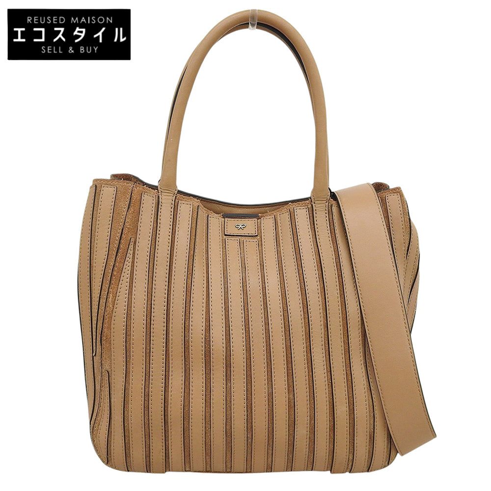 Anya Hindmarch アニヤ ハインドマーチ ヴェルベデーレ 2WAY ハンドバッグ レディース ブラウン ハンドバッグ