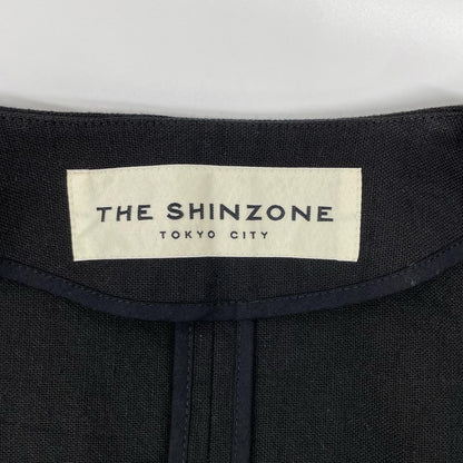 THE SHINZONE ザ シンゾーン ブラック コットン リネン ショート ジャケット ジャケット