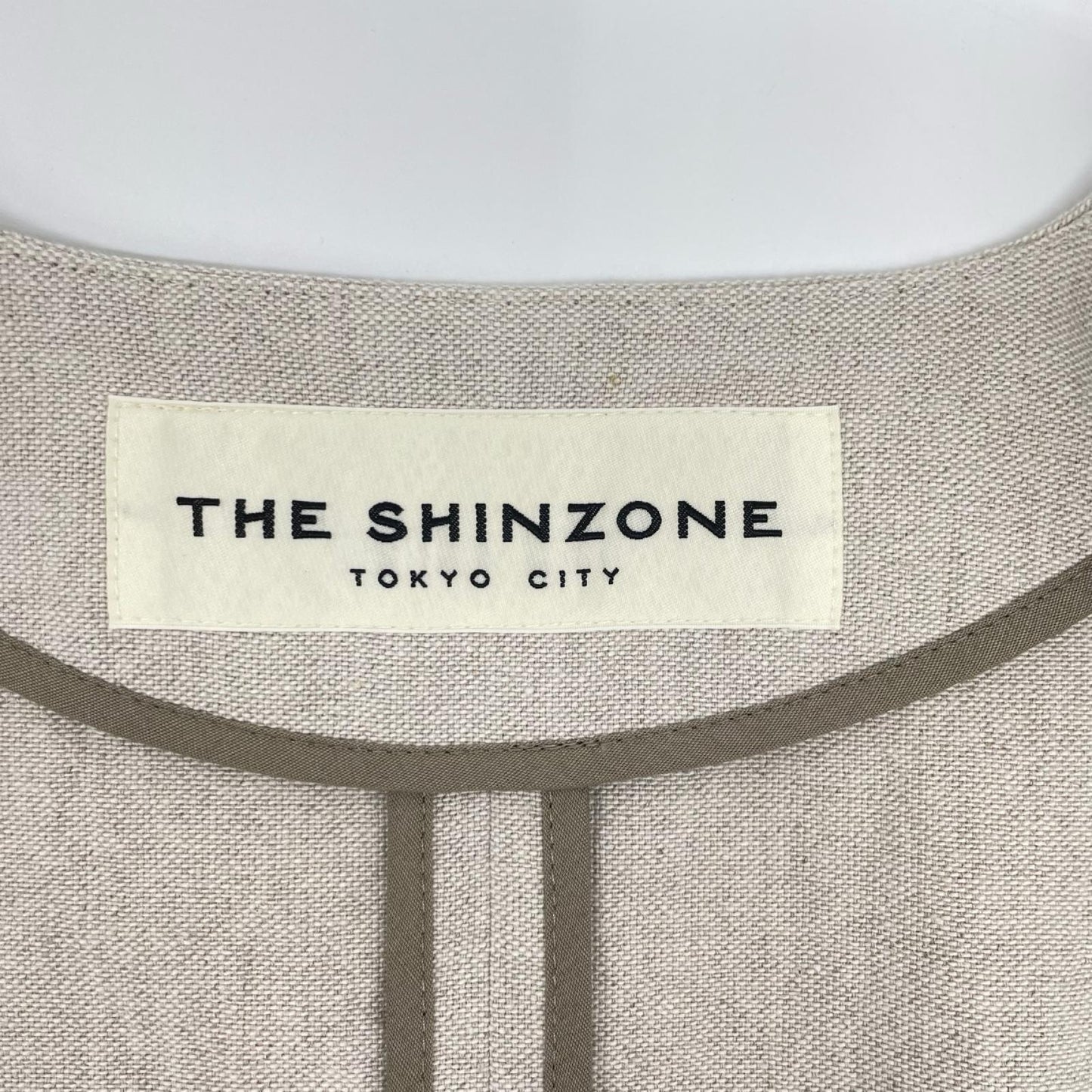 THE SHINZONE ザ シンゾーン ベージュ コットン リネン ショート ジャケット ジャケット