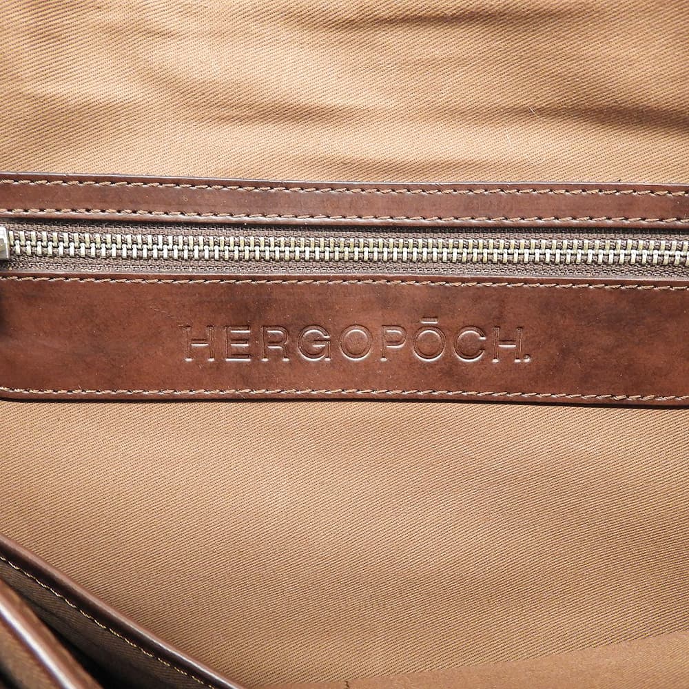 HERGOPOCH エルゴポック ワキシングレザー トートバッグ メンズ ブラウン 06-TTM トートバッグ