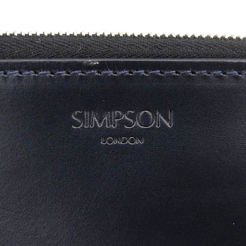 simpson シンプソン ZW3 ダークネイビー ブライドルレザー クラッチバッグ セカンドバッグ メンズ セカンドバッグ クラッチバッグ
