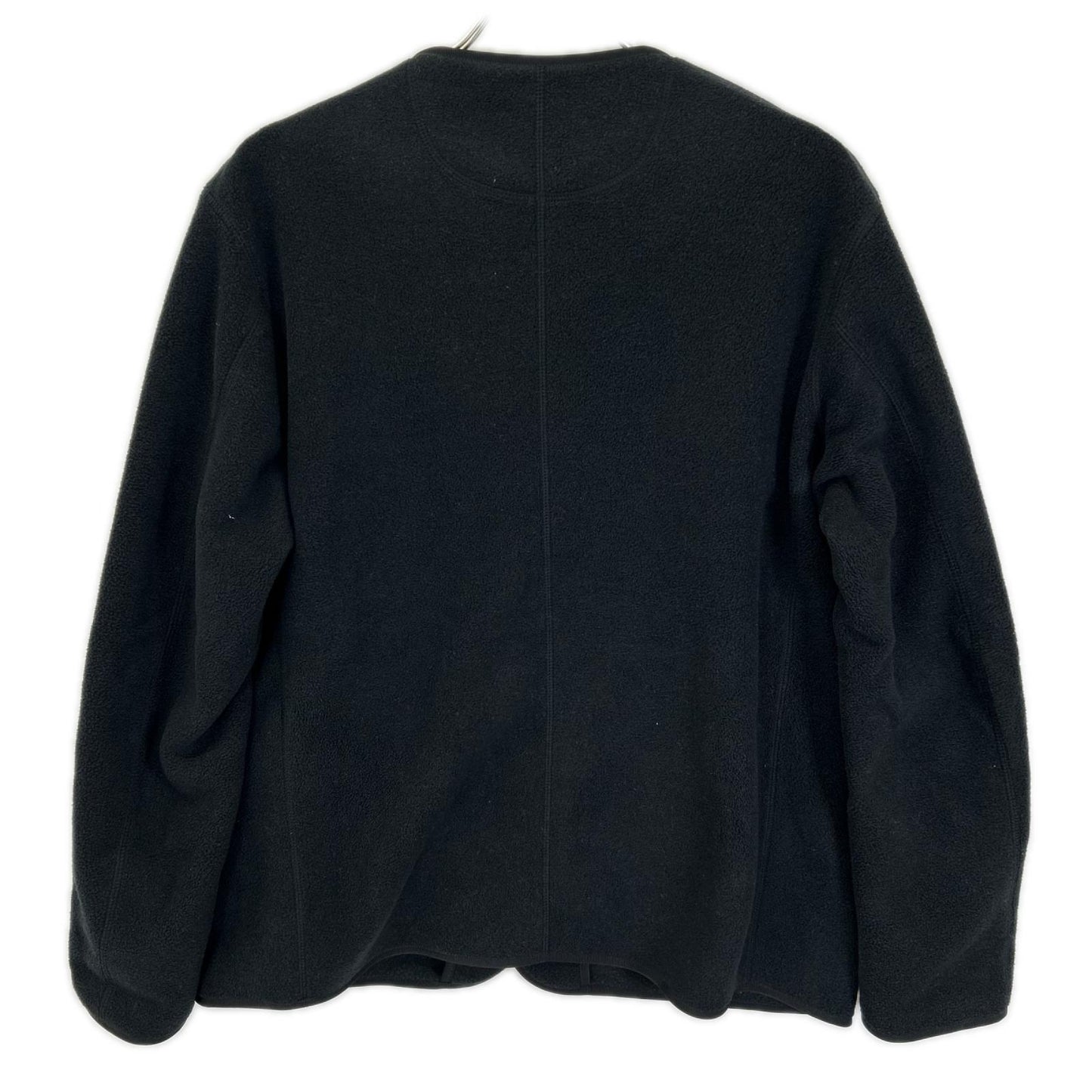 DANTON ダントン JD8939 ブラック ノーカラーフリースカーディガン トップス