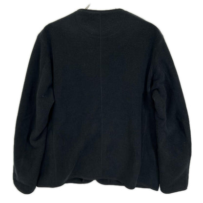 DANTON ダントン JD8939 ブラック ノーカラーフリースカーディガン トップス
