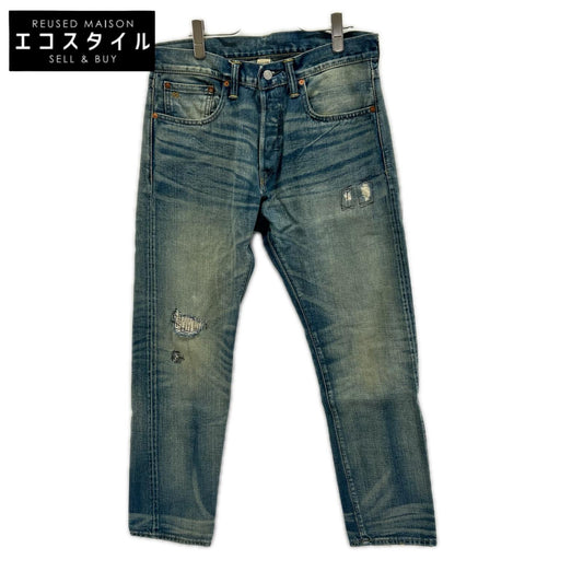 RRL ダブルアールエル スリムフィット リペア加工 セルビッジ デニムパンツ ボトムス