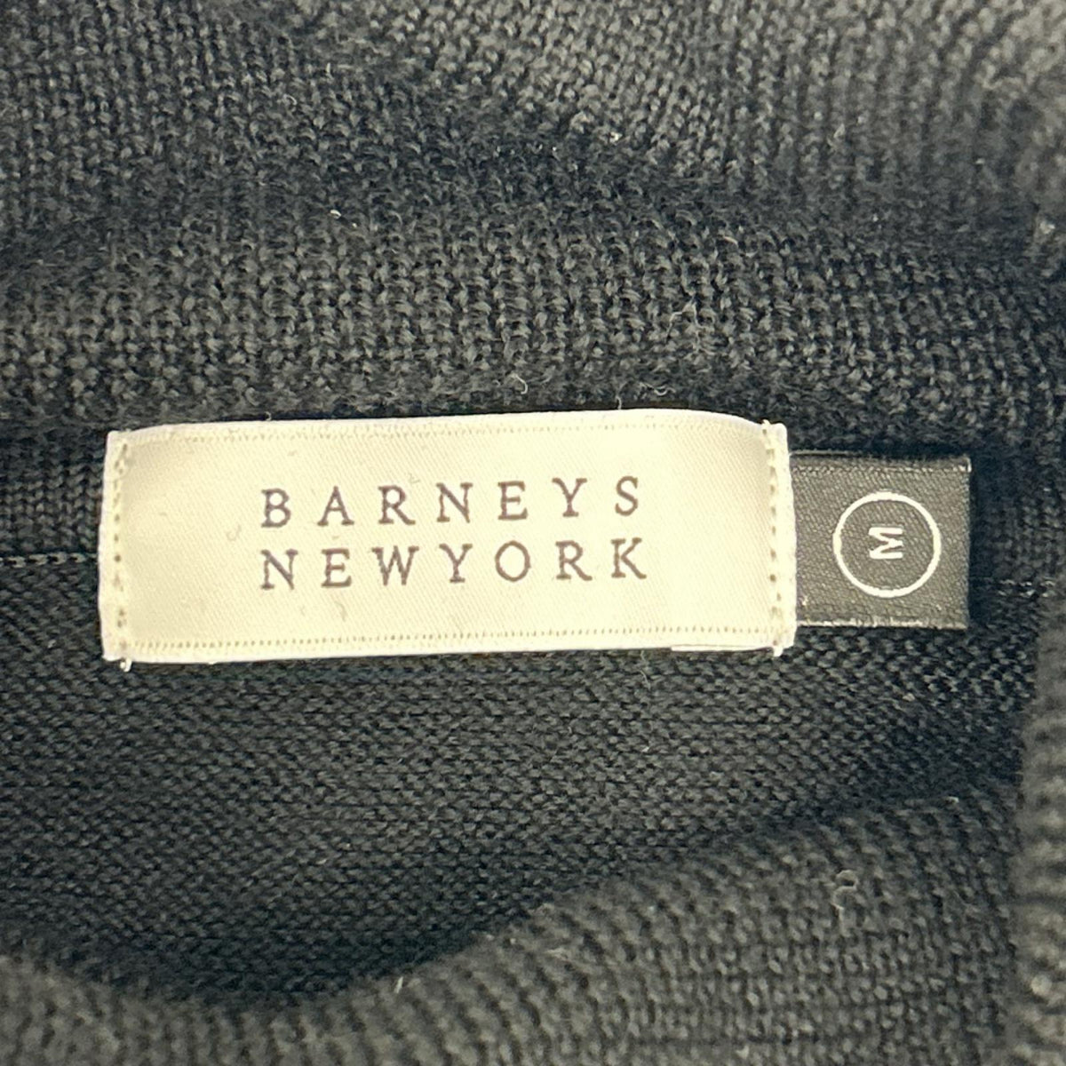 BARNEYSNEWYORK バーニーズニューヨーク 23538019 ブラック ウール タートルネック ニット トップス