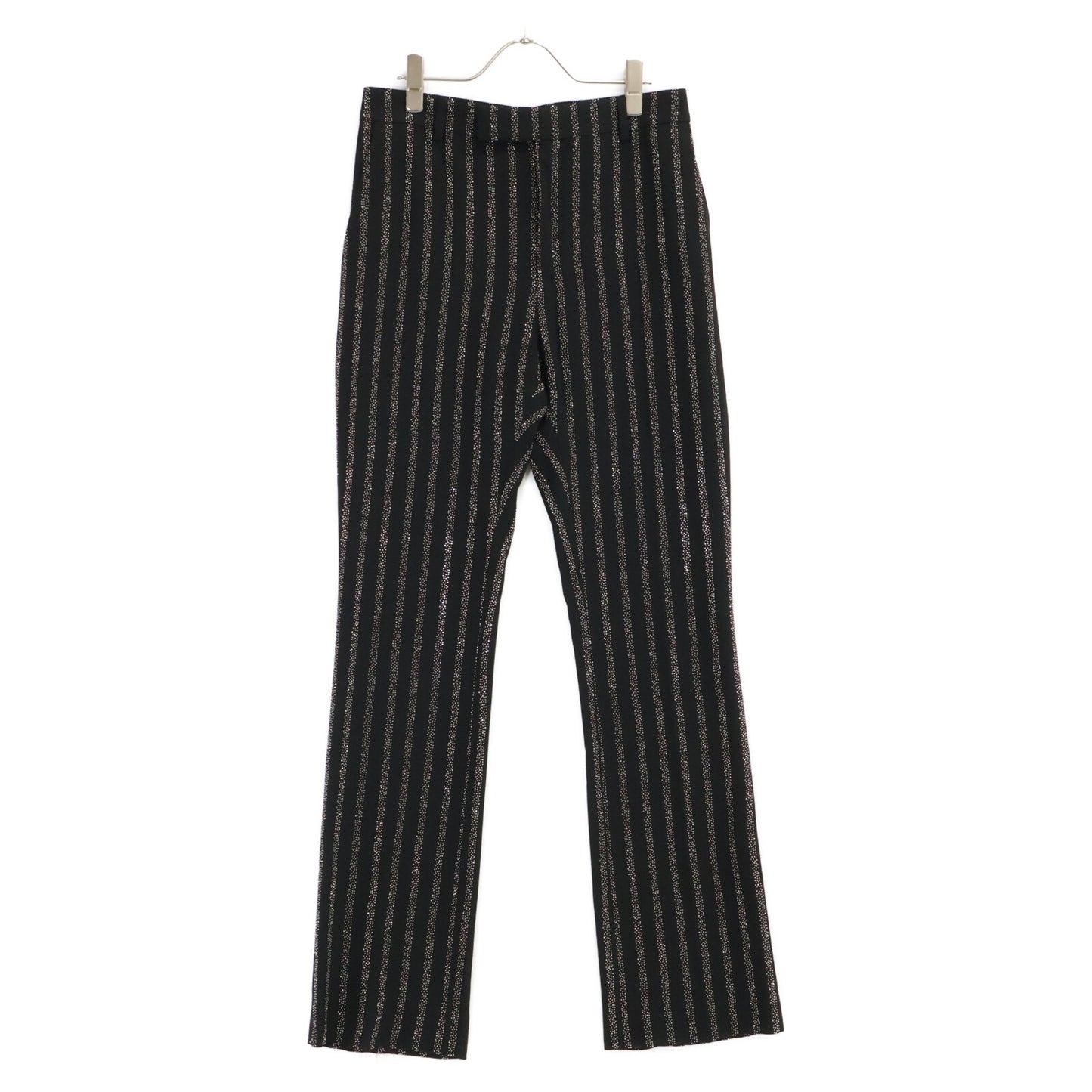 CELINE セリーヌ 【美品/国内正規】2P401930R Flared Cropped Pants in Viscose Sablé - Studded Stripes スタッズストライプ フレアパンツ ボトムス