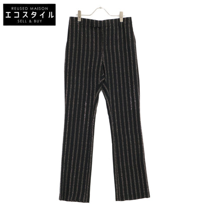 CELINE セリーヌ 【美品/国内正規】2P401930R Flared Cropped Pants in Viscose Sablé - Studded Stripes スタッズストライプ フレアパンツ ボトムス
