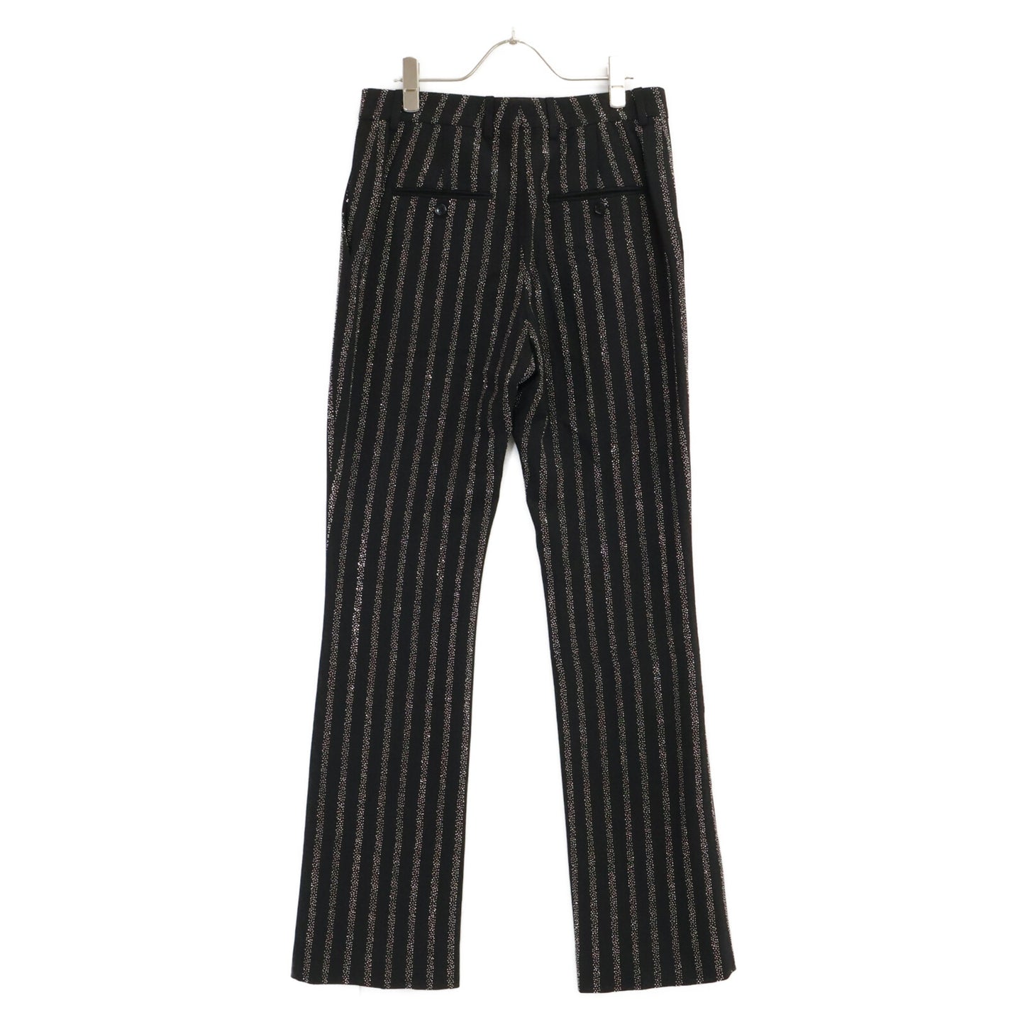 CELINE セリーヌ 【美品/国内正規】2P401930R Flared Cropped Pants in Viscose Sablé - Studded Stripes スタッズストライプ フレアパンツ ボトムス