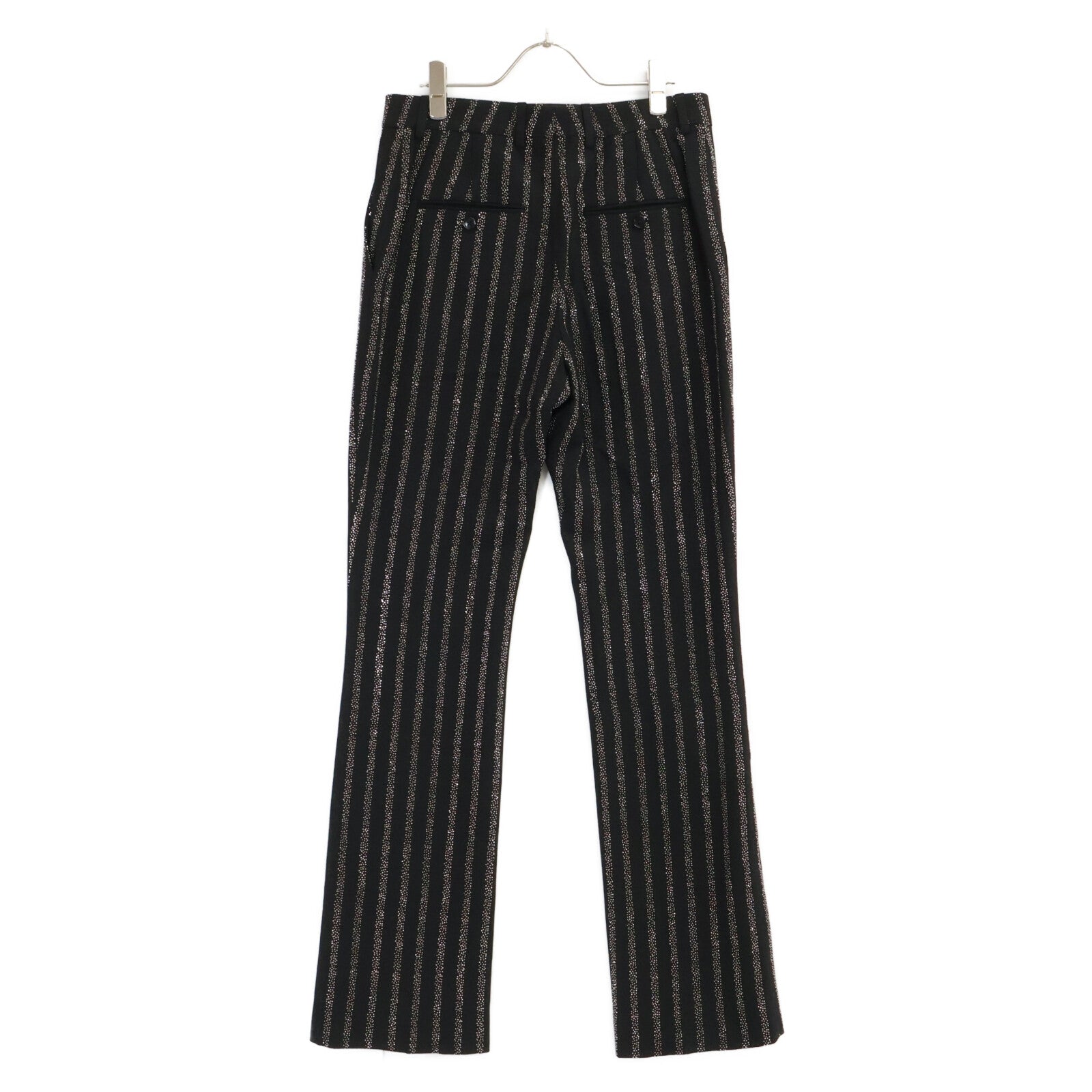 CELINE セリーヌ 【美品/国内正規】2P401930R Flared Cropped Pants in Viscose Sablé - Studded Stripes スタッズストライプ フレアパンツ ボトムス