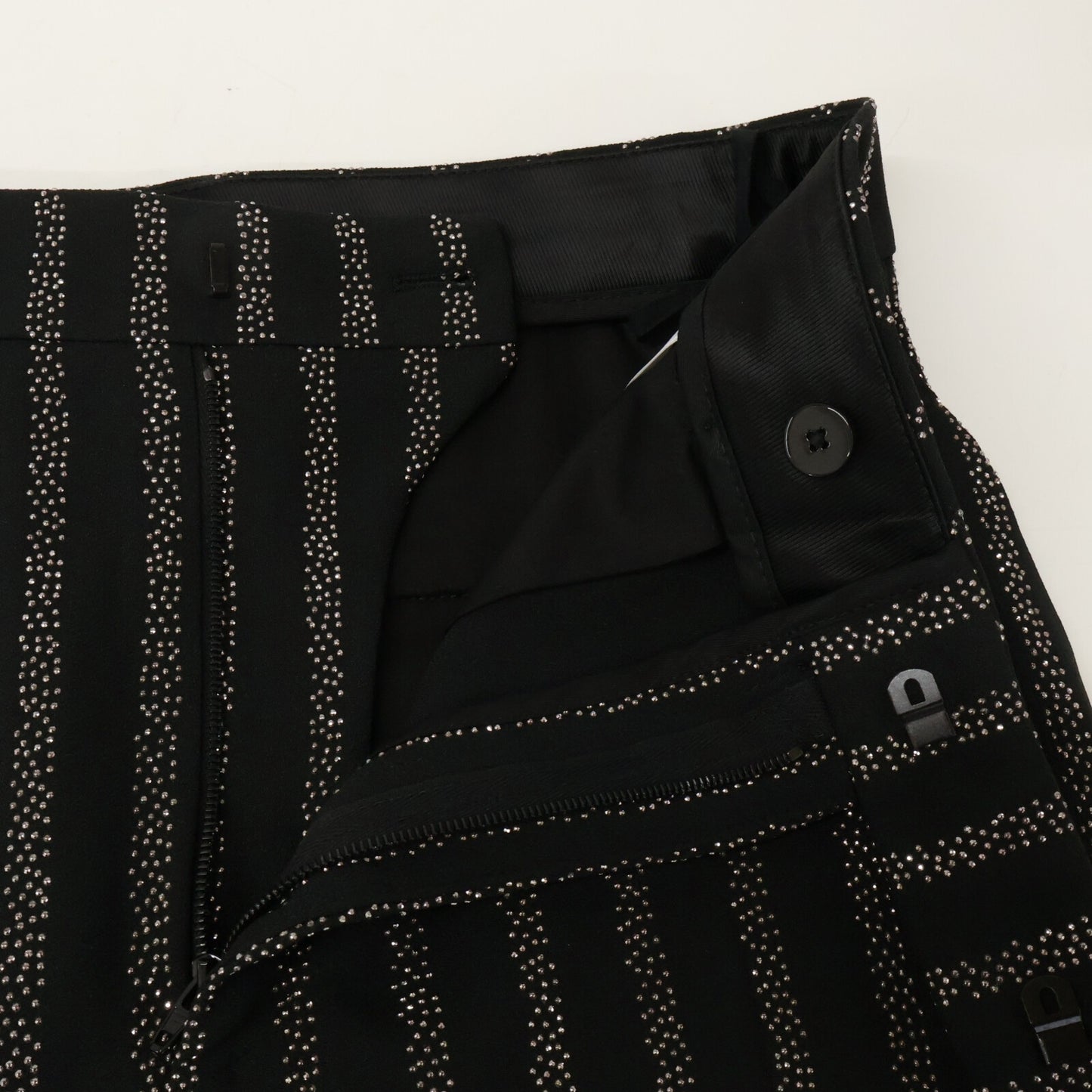 CELINE セリーヌ 【美品/国内正規】2P401930R Flared Cropped Pants in Viscose Sablé - Studded Stripes スタッズストライプ フレアパンツ ボトムス