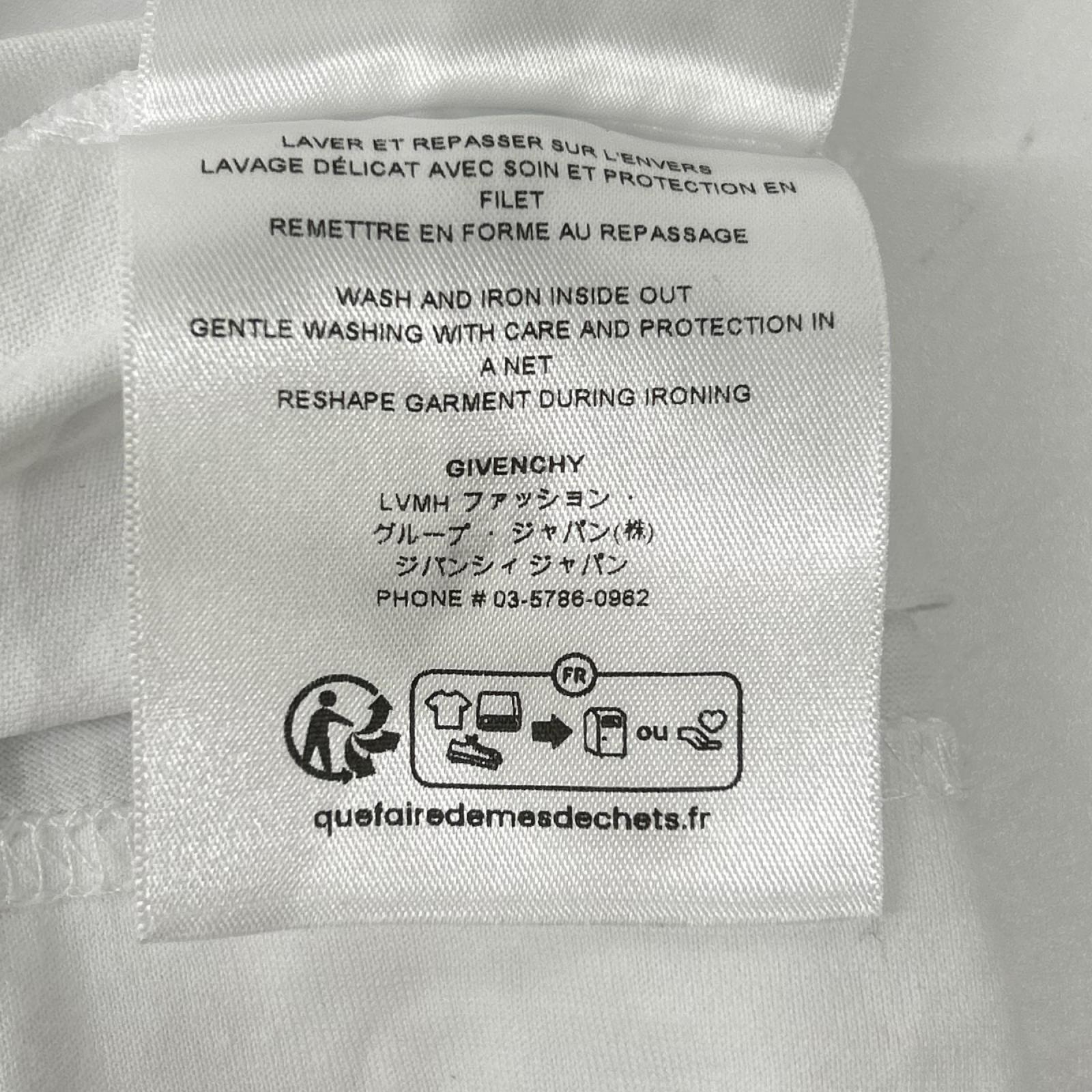 GIVENCHY ジバンシー ホワイト フローラル刺繍 半袖 Tシャツ トップス