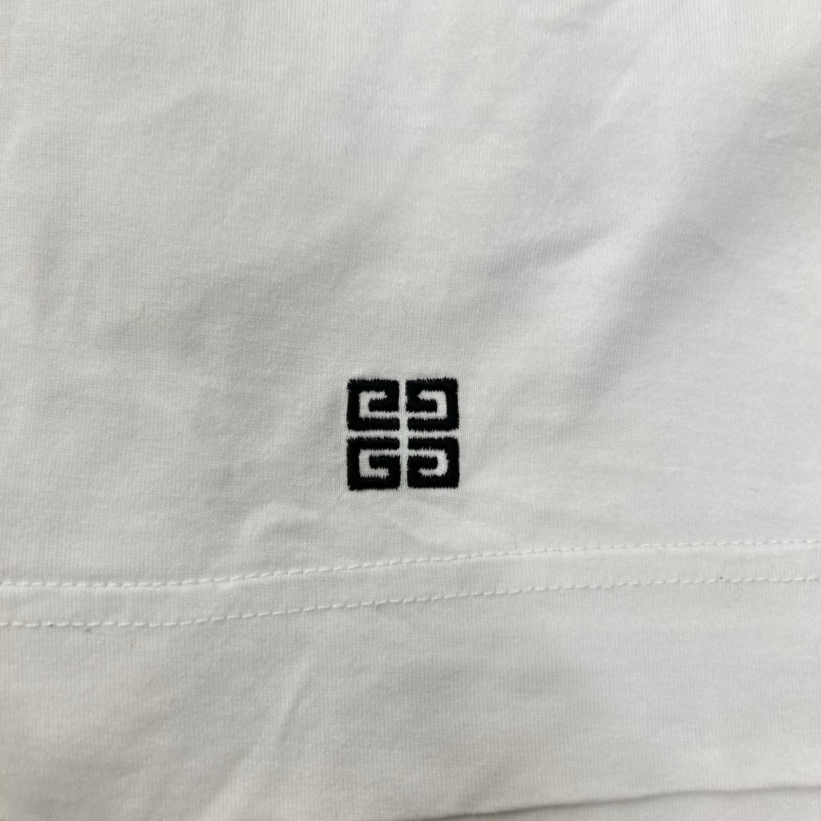 GIVENCHY ジバンシー ホワイト フローラル刺繍 半袖 Tシャツ トップス