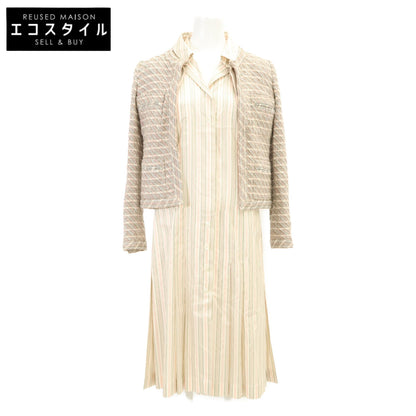 CHANEL シャネル 【美品】03P P20660W03114/P20656V12140 シャツドッキング ツイードジャケット/ワンピース セットアップ スーツ セットアップ