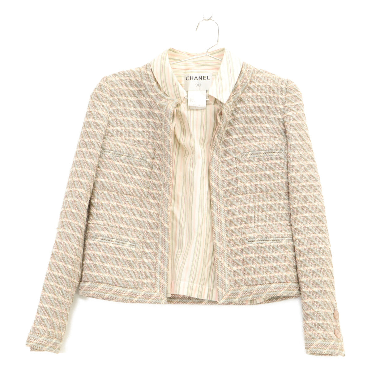 CHANEL シャネル 【美品】03P P20660W03114/P20656V12140 シャツドッキング ツイードジャケット/ワンピース セットアップ スーツ セットアップ