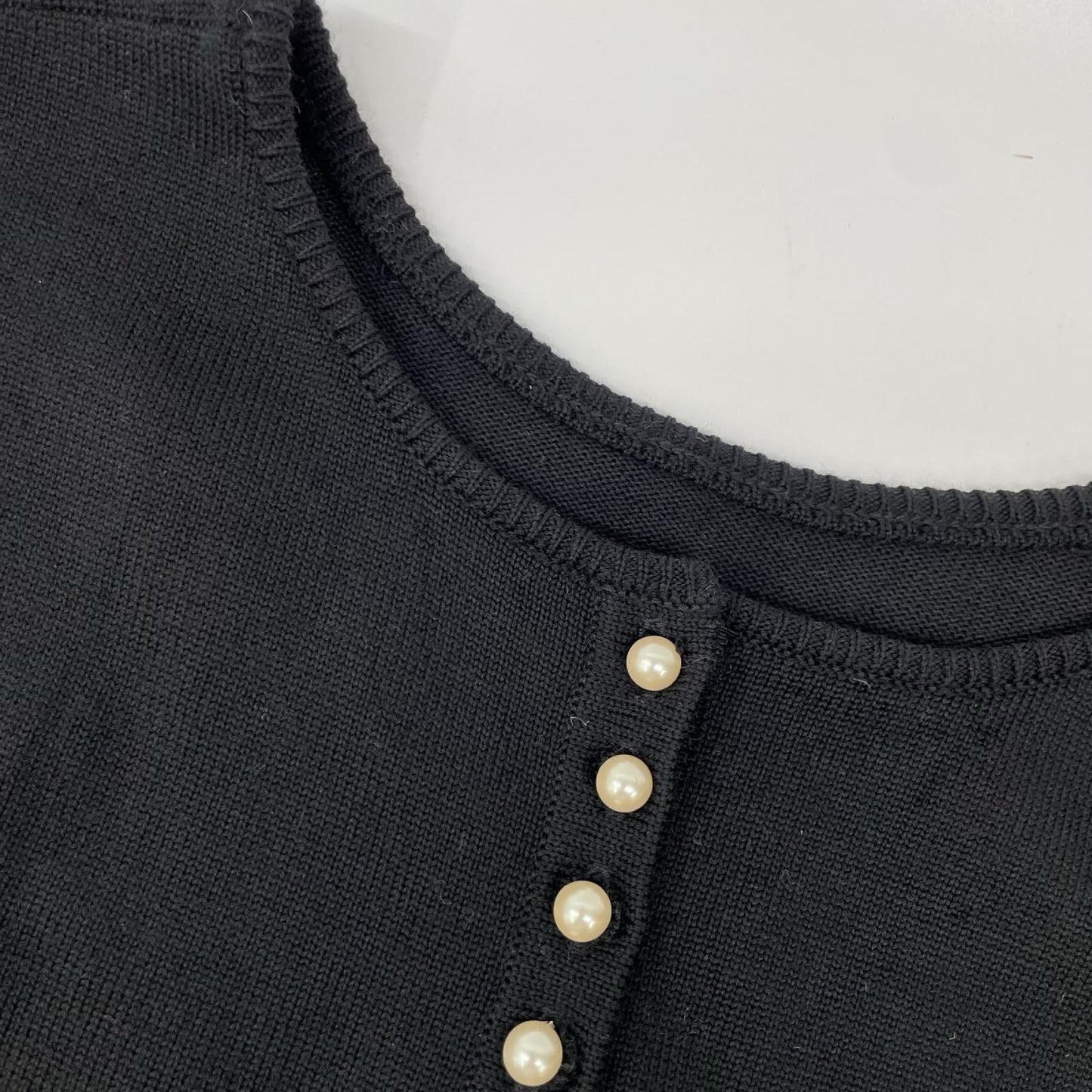 BALLSEY ボールジー ブラック ウールポリエステルパールコンビ 2-wayプルオーバー トップス