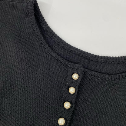 BALLSEY ボールジー ブラック ウールポリエステルパールコンビ 2-wayプルオーバー トップス