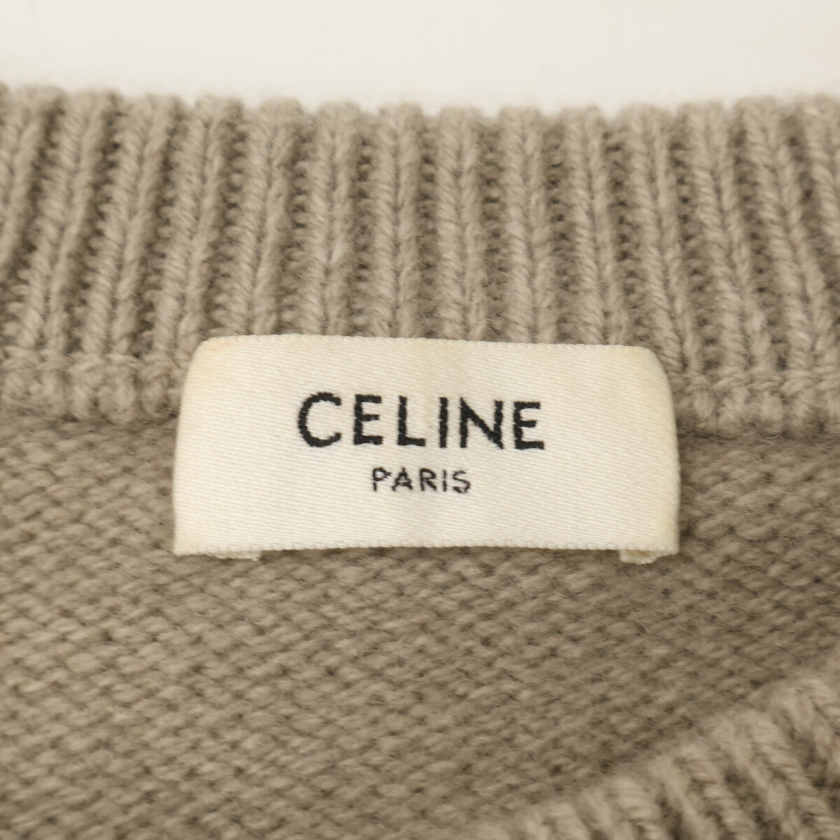 CELINE セリーヌ 【国内正規/23AW】23ZE6048T.03SD ウールｘカシミヤ トリオンフ刺繍 クルーネック ニットセーター トップス