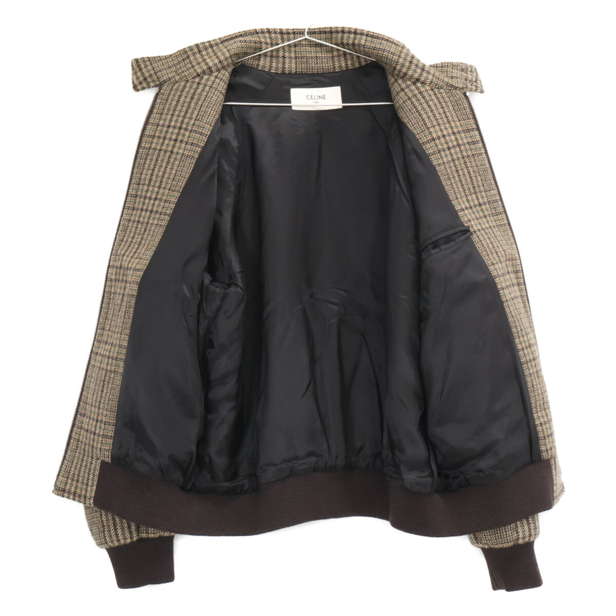CELINE セリーヌ 【美品/国内正規】2V20L826R グレンチェック スタッズ テディジャケット ジャケット