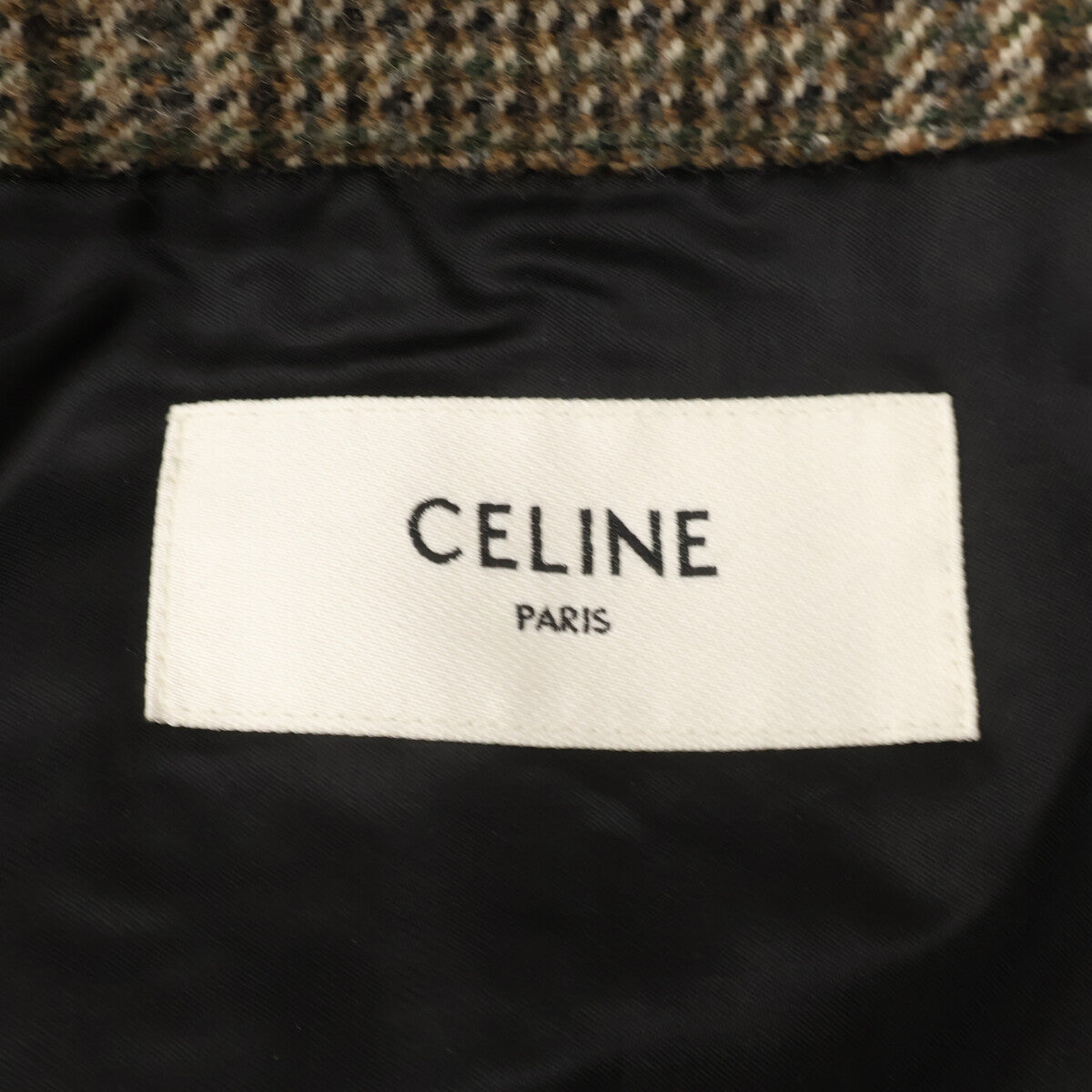 CELINE セリーヌ 【美品/国内正規】2V20L826R グレンチェック スタッズ テディジャケット ジャケット