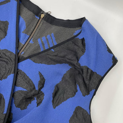 LANVIN COLLECTION ランバンコレクション 2925320 ブルー ジャカードミディ丈ワンピースノースリーブワンピース ワンピース