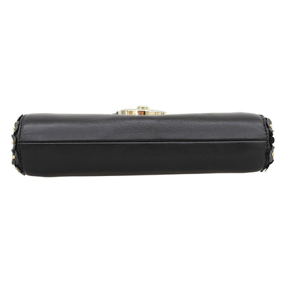 Longchamp ロンシャン マドモワゼル 花びらモチーフ レザー ハンドバッグ レディース 黒 ブラック 1118698 ハンドバッグ