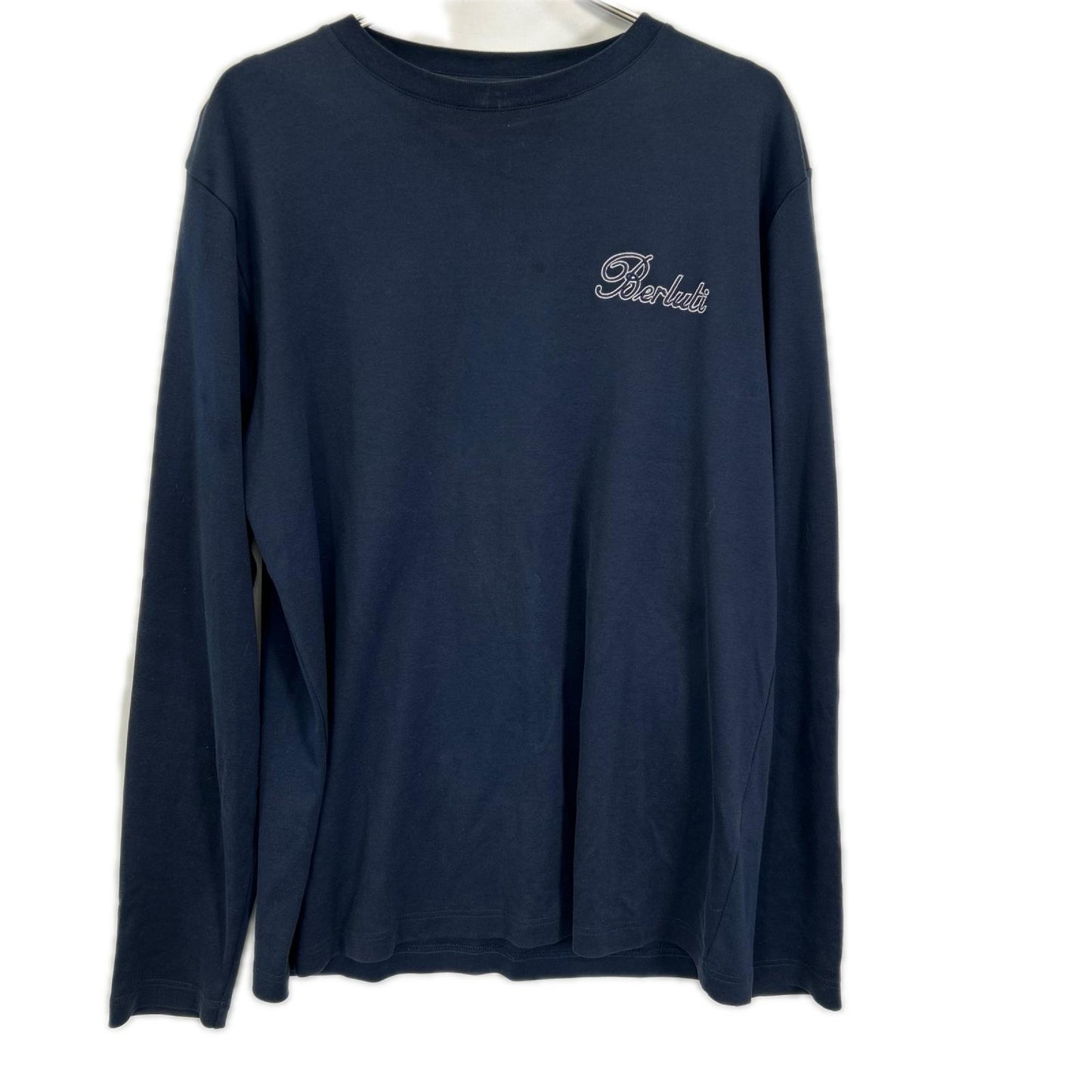 berluti ベルルッティ R26JRL103JAEK ネイビー スモールロゴ刺繍 ロングスリーブTシャツ トップス