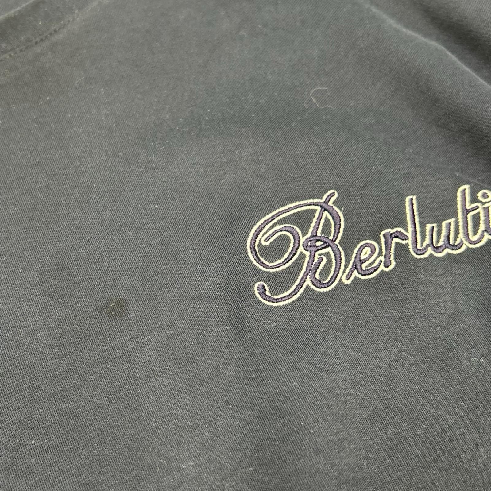 berluti ベルルッティ R26JRL103JAEK ネイビー スモールロゴ刺繍 ロングスリーブTシャツ トップス