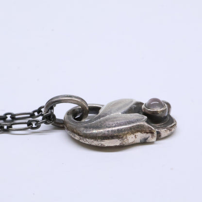 GEORG JENSEN ジョージジェンセン 925S 1999 ローズクオーツ イヤーペンダント ネックレス