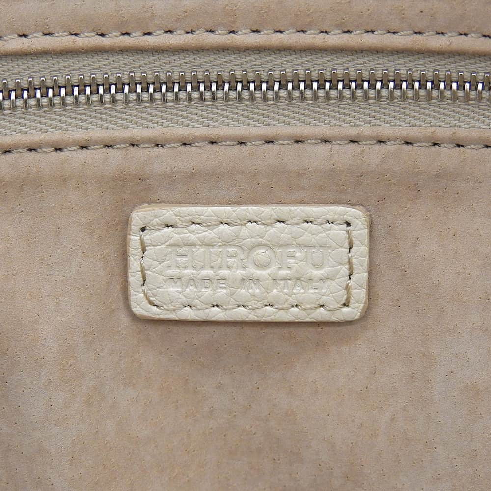 HIROFU ヒロフ 美品 レザー ショルダーバッグ レディース アイボリー ショルダーバッグ