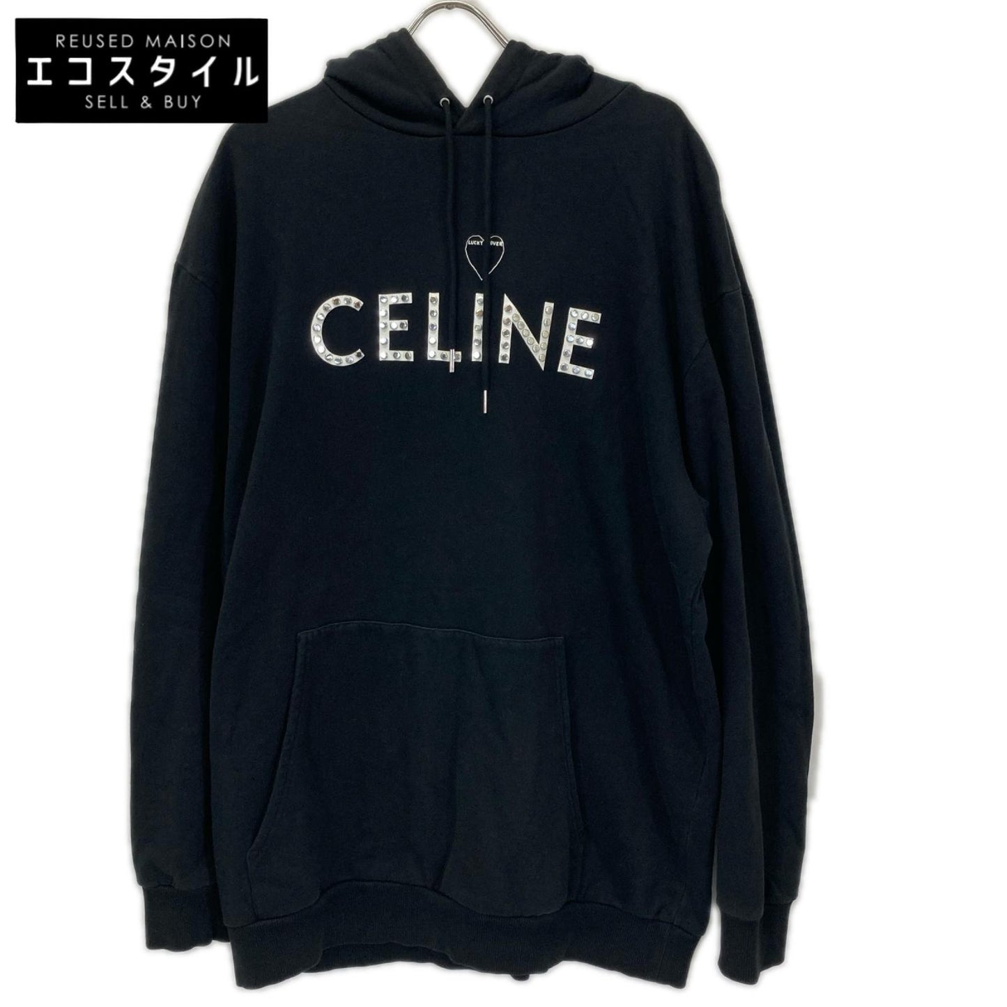 CELINE セリーヌ 2Y701670Q スタッズ アーティストプリント ルーズフーディ トップス
