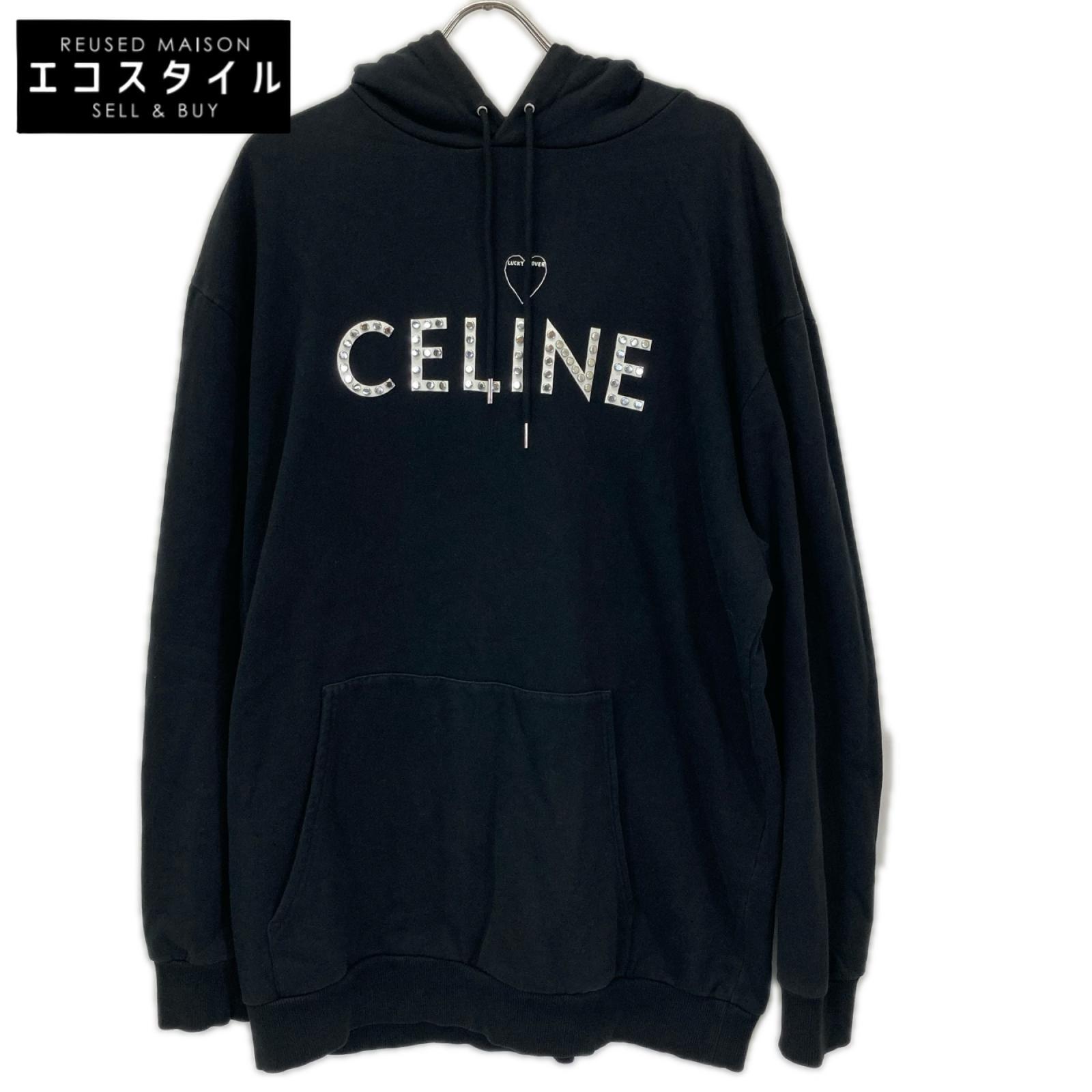 CELINE セリーヌ 2Y701670Q スタッズ アーティストプリント ルーズフーディ トップス