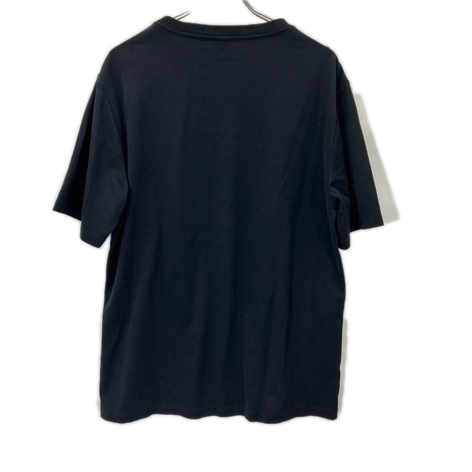 berluti ベルルッティ R23JRS84JAEK 黒 ロゴ刺繍Tシャツ トップス