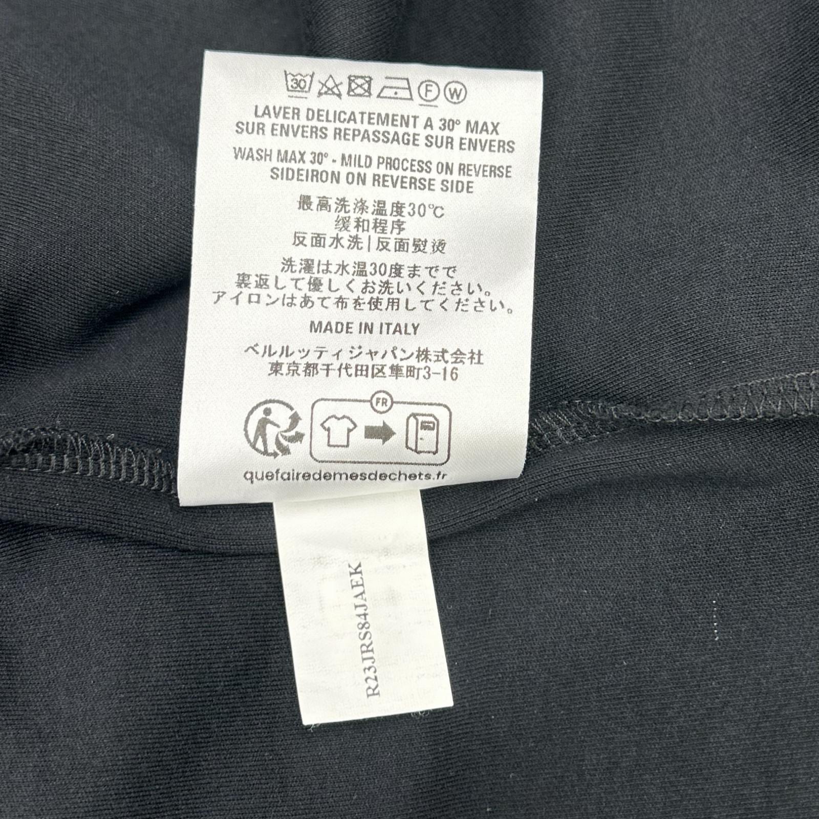 berluti ベルルッティ R23JRS84JAEK 黒 ロゴ刺繍Tシャツ トップス