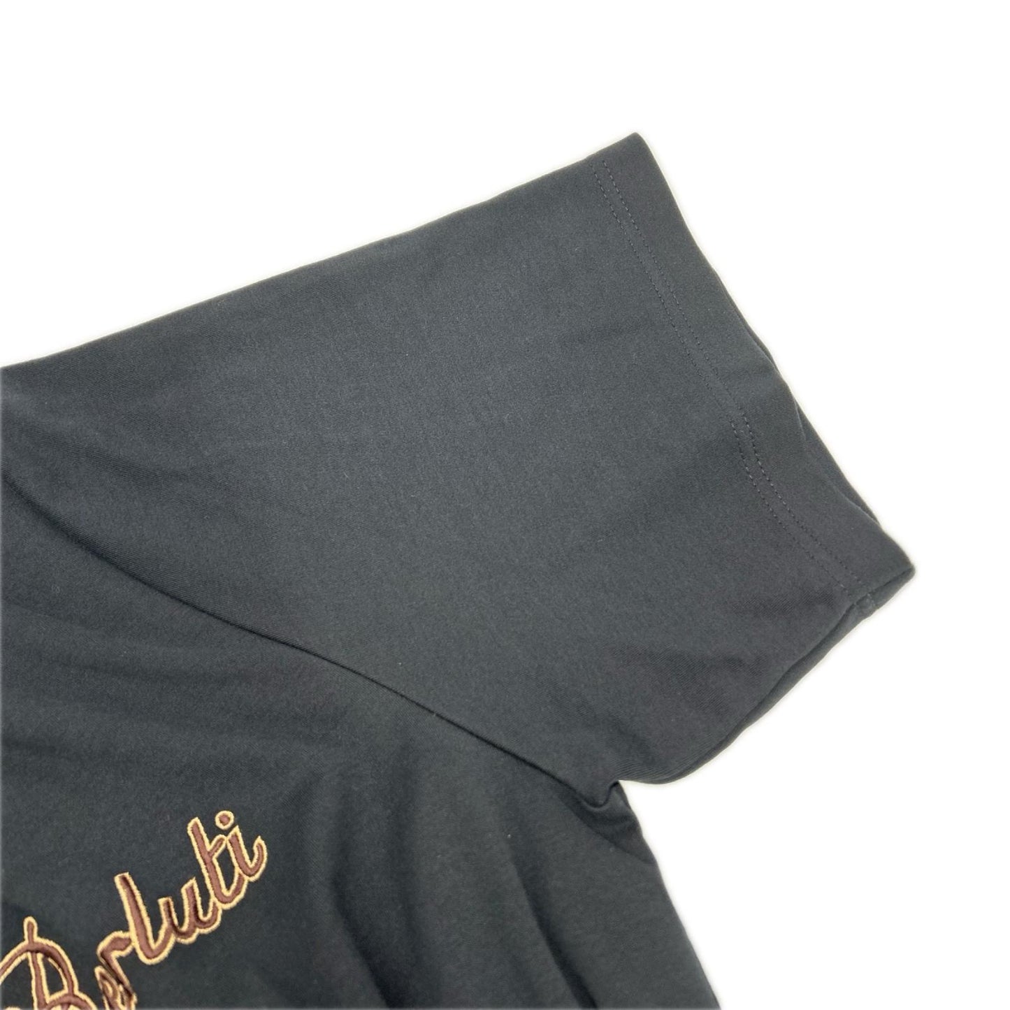 berluti ベルルッティ R23JRS84JAEK 黒 ロゴ刺繍Tシャツ トップス