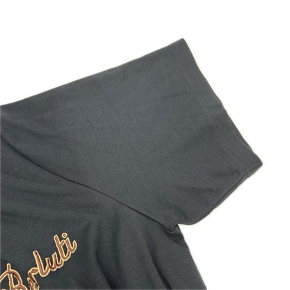 berluti ベルルッティ R23JRS84JAEK 黒 ロゴ刺繍Tシャツ トップス