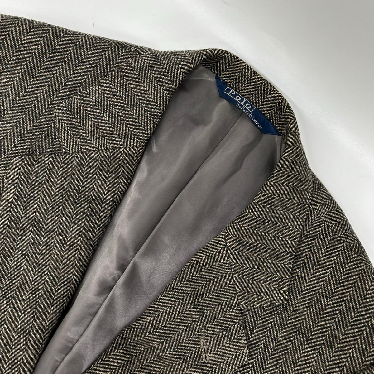 POLObyRalphLauren ポロラルフローレン ブラウン ウール ハウンドトゥース 2B ジャケット ジャケット