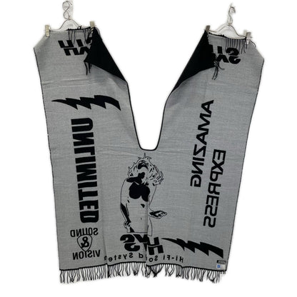 HYSTERIC GLAMOUR ヒステリックグラマー 02203QC02996 ブラック ロゴ ポンチョ ストール