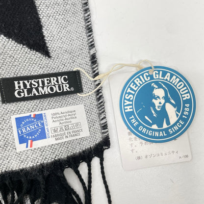 HYSTERIC GLAMOUR ヒステリックグラマー 02203QC02996 ブラック ロゴ ポンチョ ストール