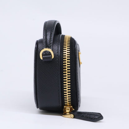PRADA プラダ 美品 1NR025 サフィアーノ チェーンショルダーミニポーチ ショルダーバッグ