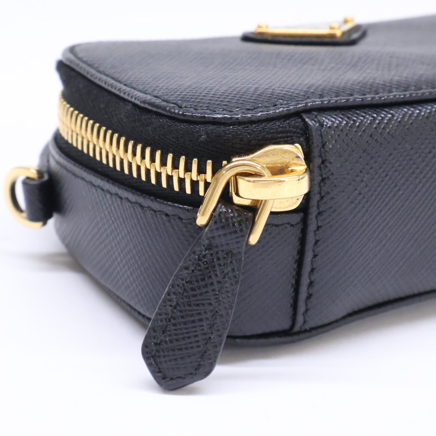 PRADA プラダ 美品 1NR025 サフィアーノ チェーンショルダーミニポーチ ショルダーバッグ