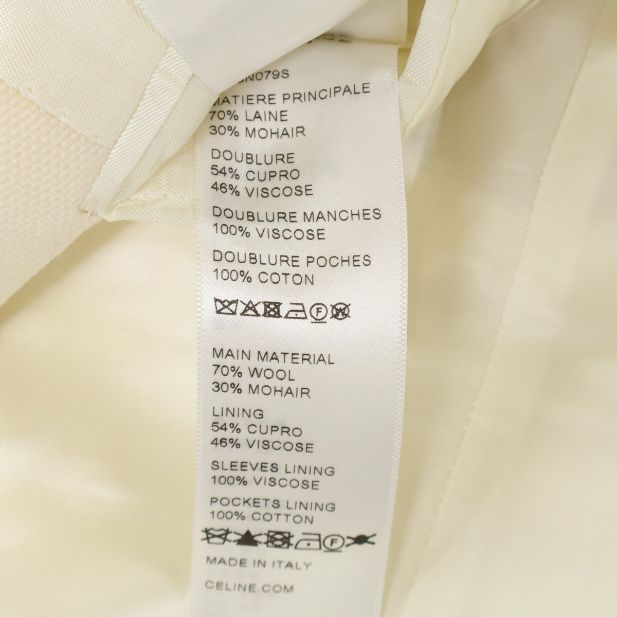 CELINE セリーヌ 【新品同様/国内正規】2V28N079S Boxy Jacket ウールｘモヘア ボクシージャケット ジャケット