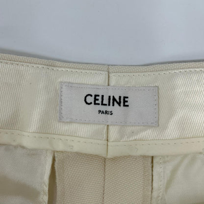 CELINE セリーヌ 2P860079S 23SS アイボリー モヘア混 スラックス ボトムス