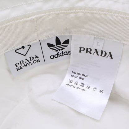 PRADA プラダ x adidas アディダス 【即決/国内正規】2HC137 1WQ8 Re-Nylon ナイロン/サフィアーノレザー バケットハット 帽子