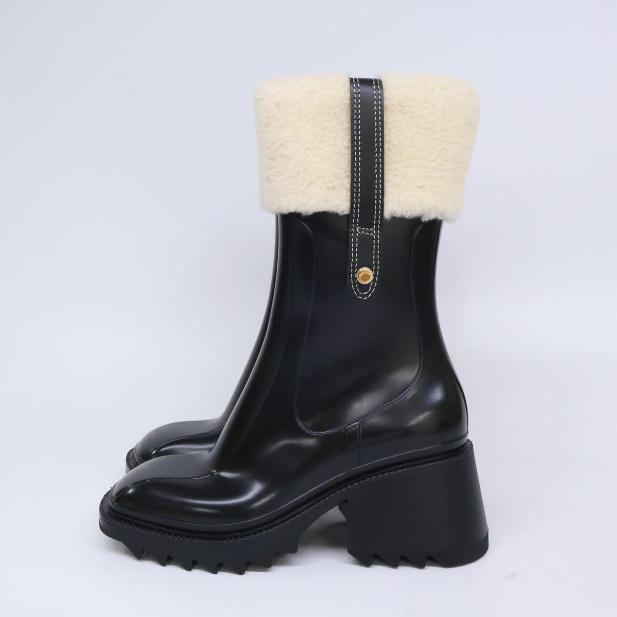 Chloe クロエ 【新品同様】Betty ベティ シアリング付レインブーツ シューズ