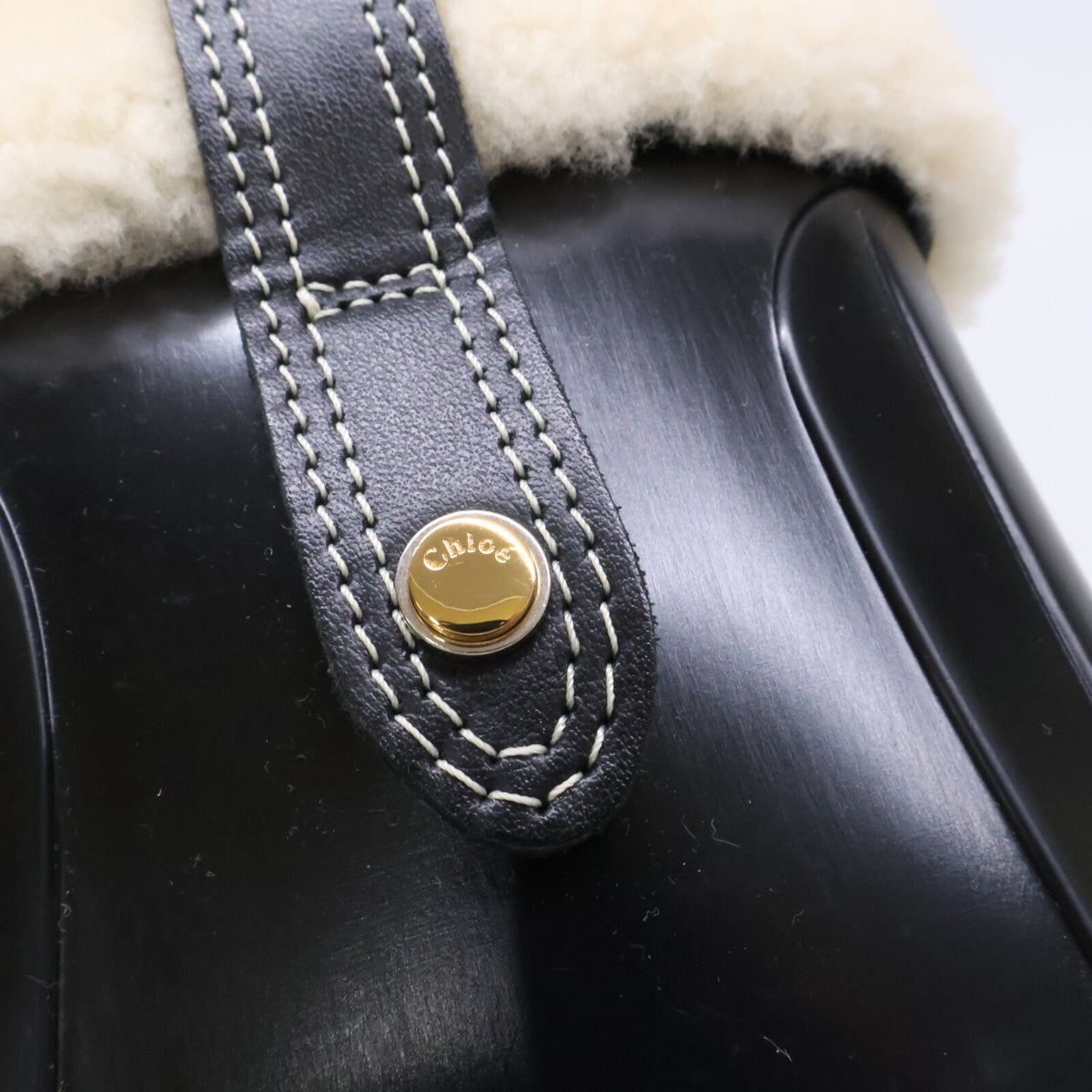 Chloe クロエ 【新品同様】Betty ベティ シアリング付レインブーツ シューズ