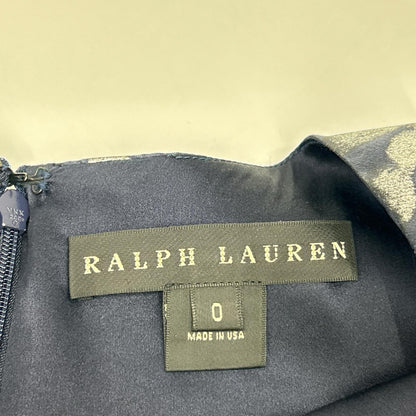 RALPHLAUREN ラルフローレン ネイビー シルク ノースリーブ ワンピース ワンピース