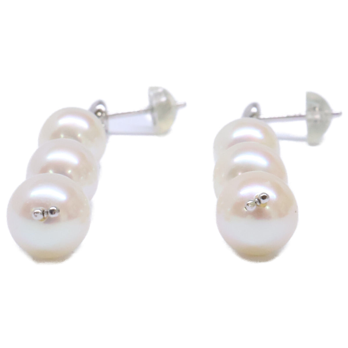 K18WG K18WG 【美品】Be-NAS ビーナス 11619093 K18WG パール ピアス